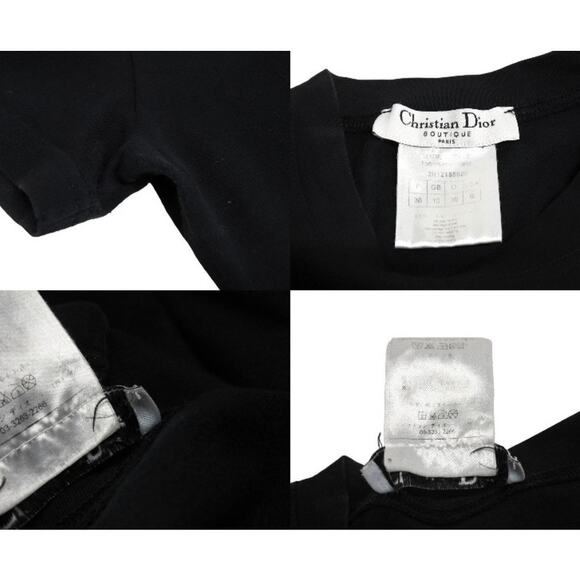 Authentic Christian Dior Dior Addict Galliano Short Sleeve Top Shirt Red Black - Picture 8 of 8